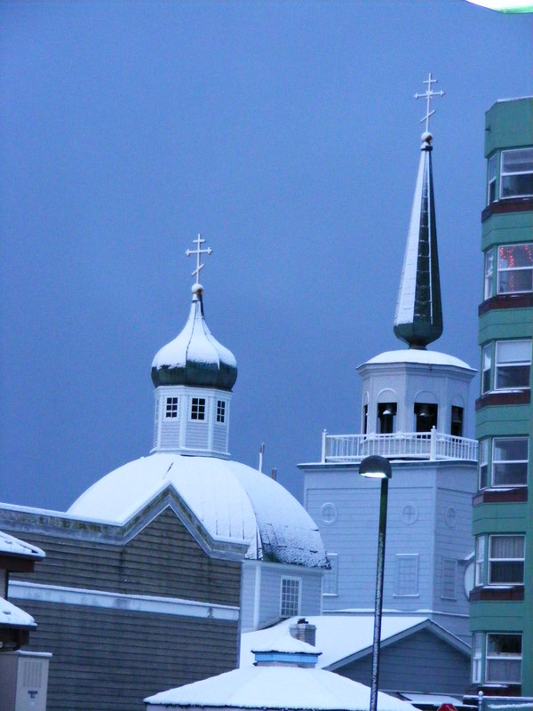 Sitka St Michael's in winter Sitka St Michael's in winter